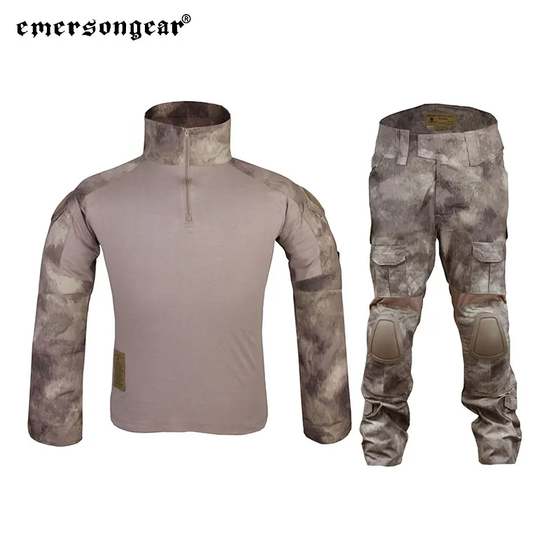 

Emersongear Gen2 BDU Combat Suit Camouflage Uniform Tactical Shirt Pants with Elbow Knee Pads Hunting Clothing Atacs G2 EM6912