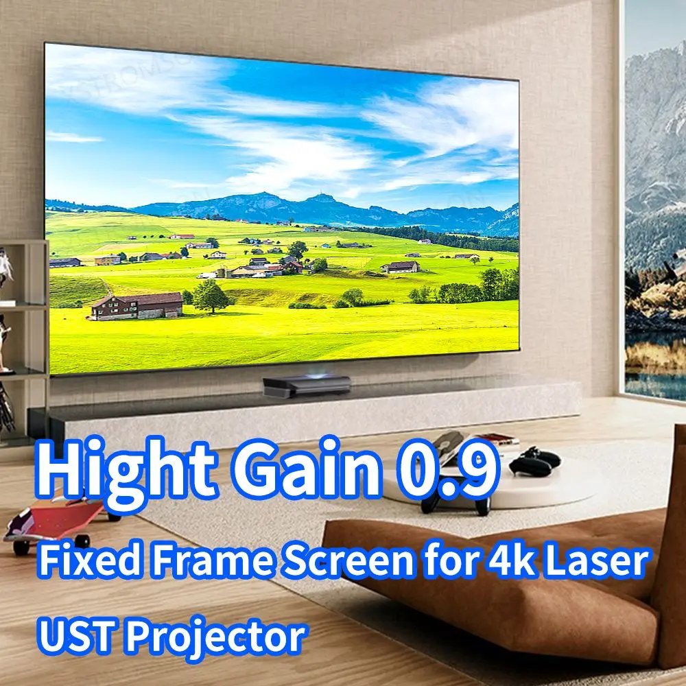 

84-120'' inch 4K Ust Ultra Short Throw Fixed Frame Projector Screen HD 4K High-End Ambient Light Rejecting ALR Projection Screen