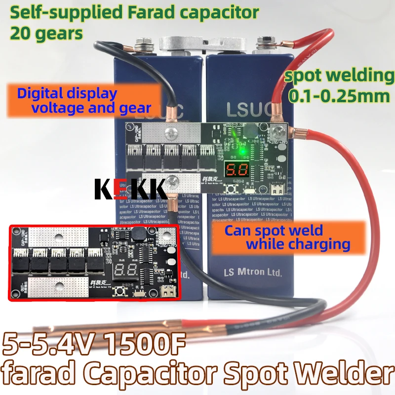 Pequeno Handheld Portátil Spot Welder Kit Faça Você Mesmo 5v Farad Capacitores Pcb Control Board 18650 Bateria Máquina de Solda a Ponto k6