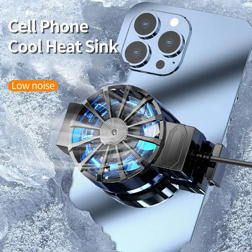 Phone Cooler Fan Lightweight Phone Heat Sink Mute Mini Mobile Phone Cooling Fan Radiator Efficient Heat Dissipation