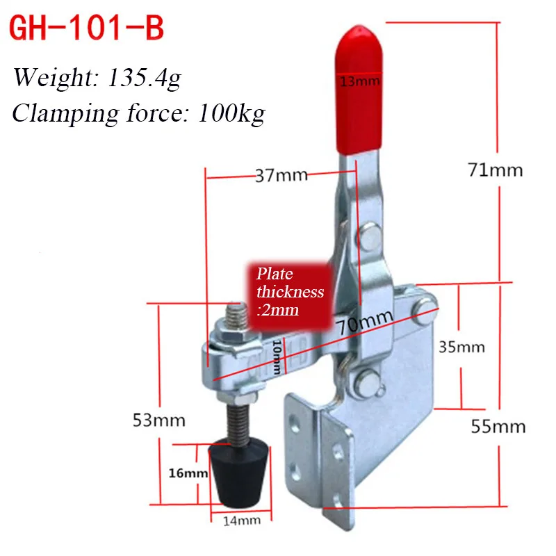 Universal Quick Clip GH-101B Vertical Manual Compactor Side Seat 90 Degree Quick Locking Jig