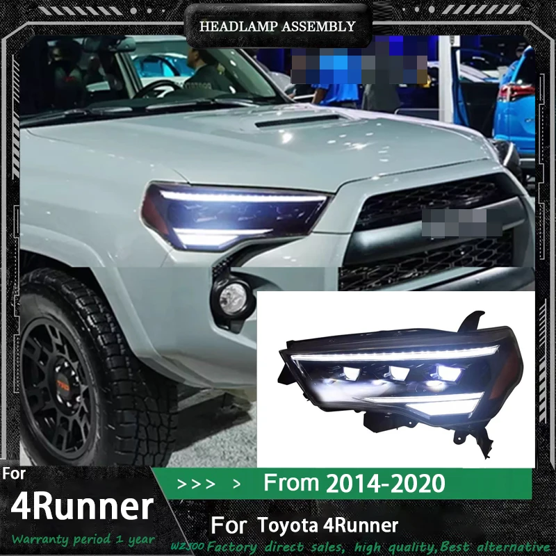 

Car LED Headlight Automobile Parts For Toyota 4 Runner 2014-2020 3 or 4 lens Fog DRL Brake Turn Signal Lamp Plug and Play