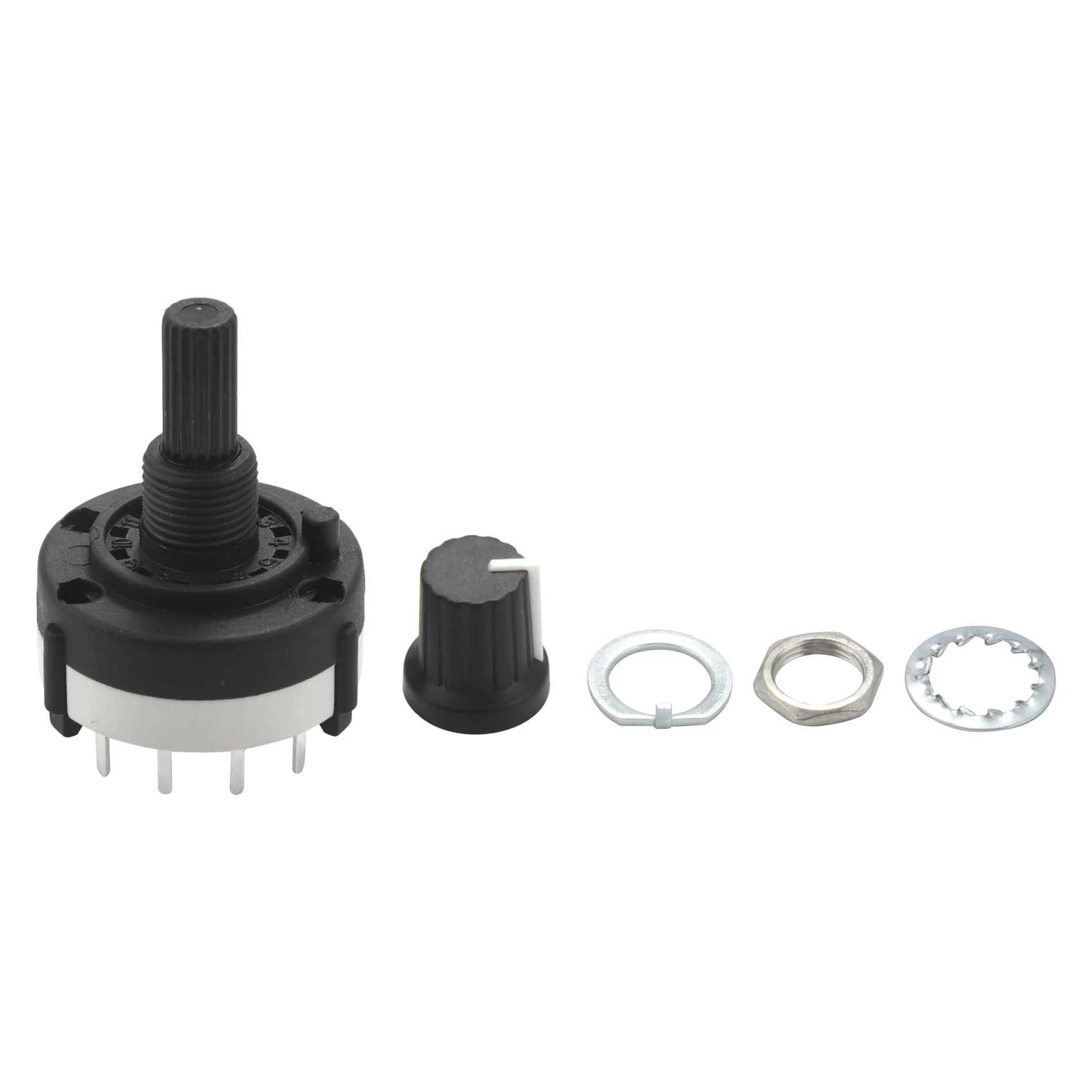 ABGN 3P4T 3 Pole 4 Position Single Band Rotary Switch w Knob