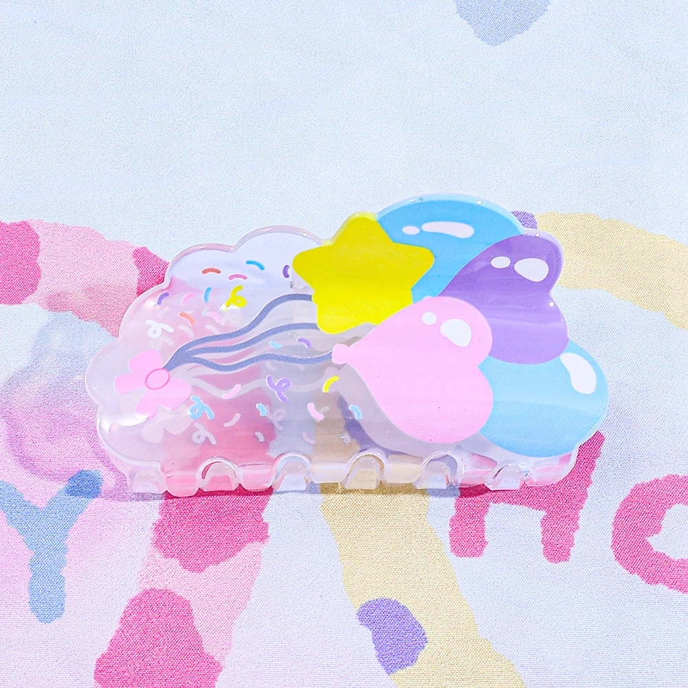 مخالب شعر أكريليك لطيفة "كوكو" من ديزني، ملحقات شعر متعددة الوظائف، مخالب شعر #5