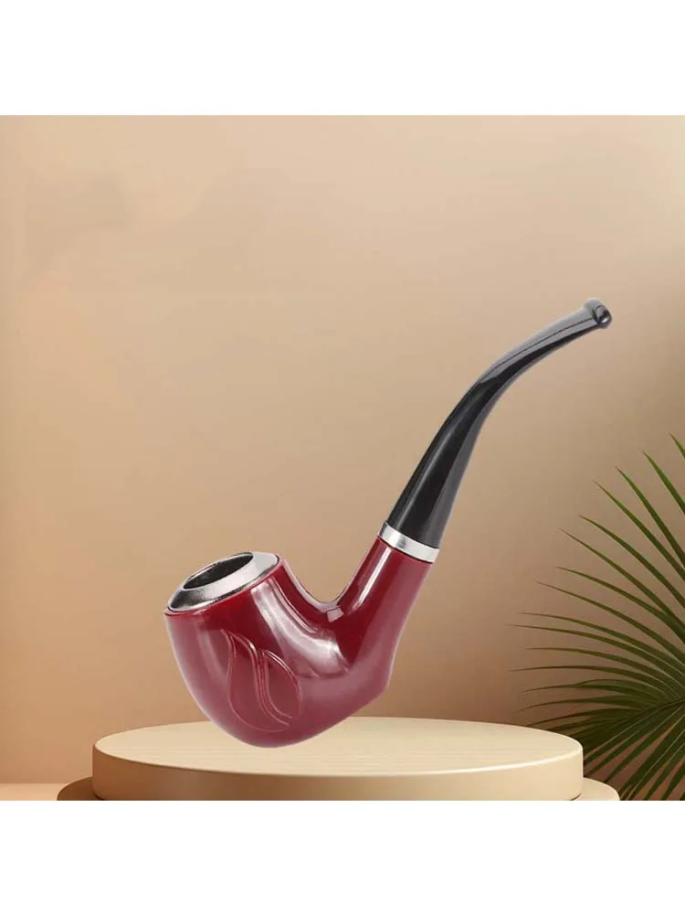 Durable Resin Smoking Pipe Removable and Washable Filter Classic Tobacco Pipe for Smoking Tool Accessories Holiday Gift