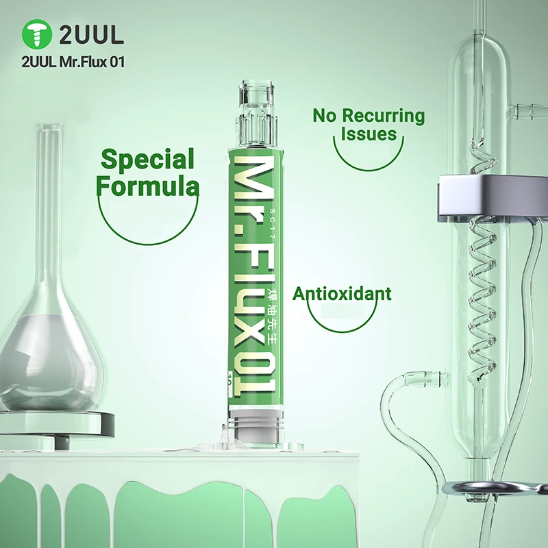 2UUL Mr. Flux 01 10cc SC17 Soldering Flux Antioxidant No Recurring Issues Special Formula For Welding PCB BGA CPU Repair Flux