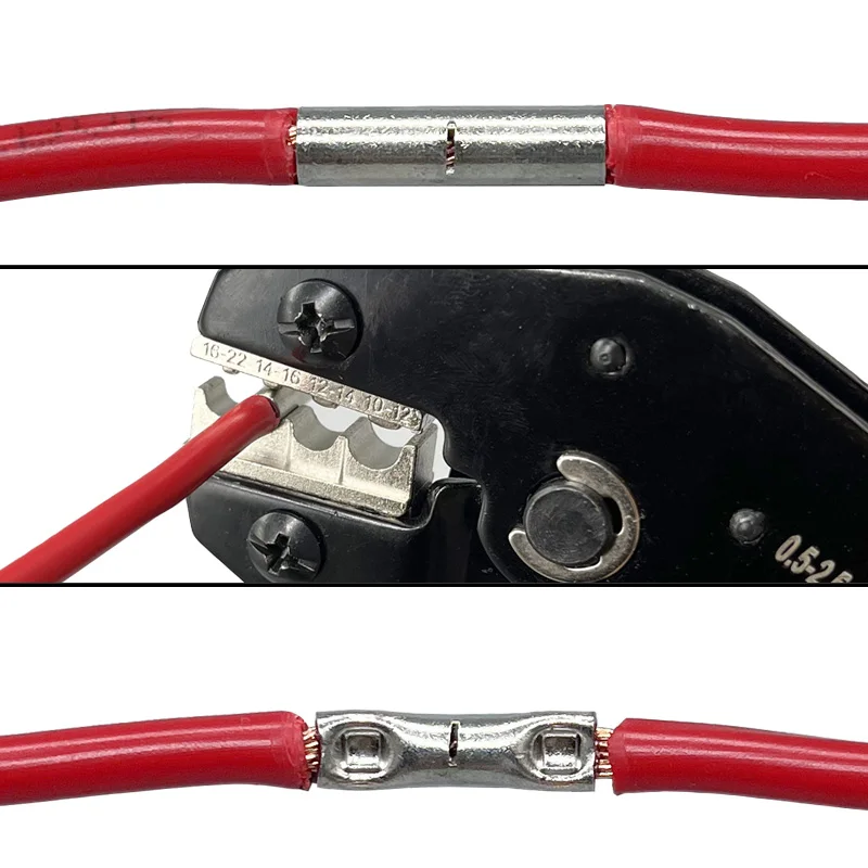 BN Pure Copper Splice Wire Connector Tubular Crimp Terminals 24-6AWG Tube Butt Splices Terminal Electrical Wire Cable Connection
