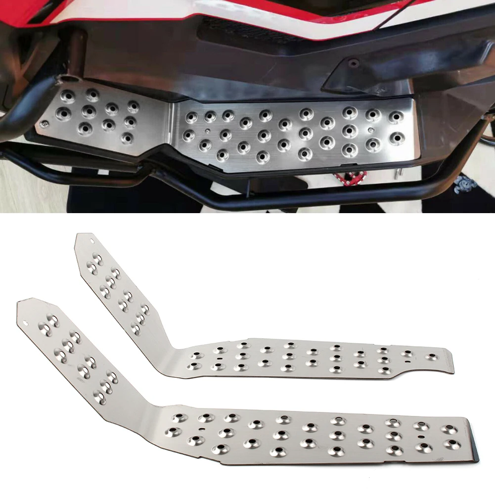 2pcs Silver Motorcycle Footpeg Footrest Foot Pegs Plates For Honda XADV 750 2017 2018 2019 / X-ADV 750 17 18 19