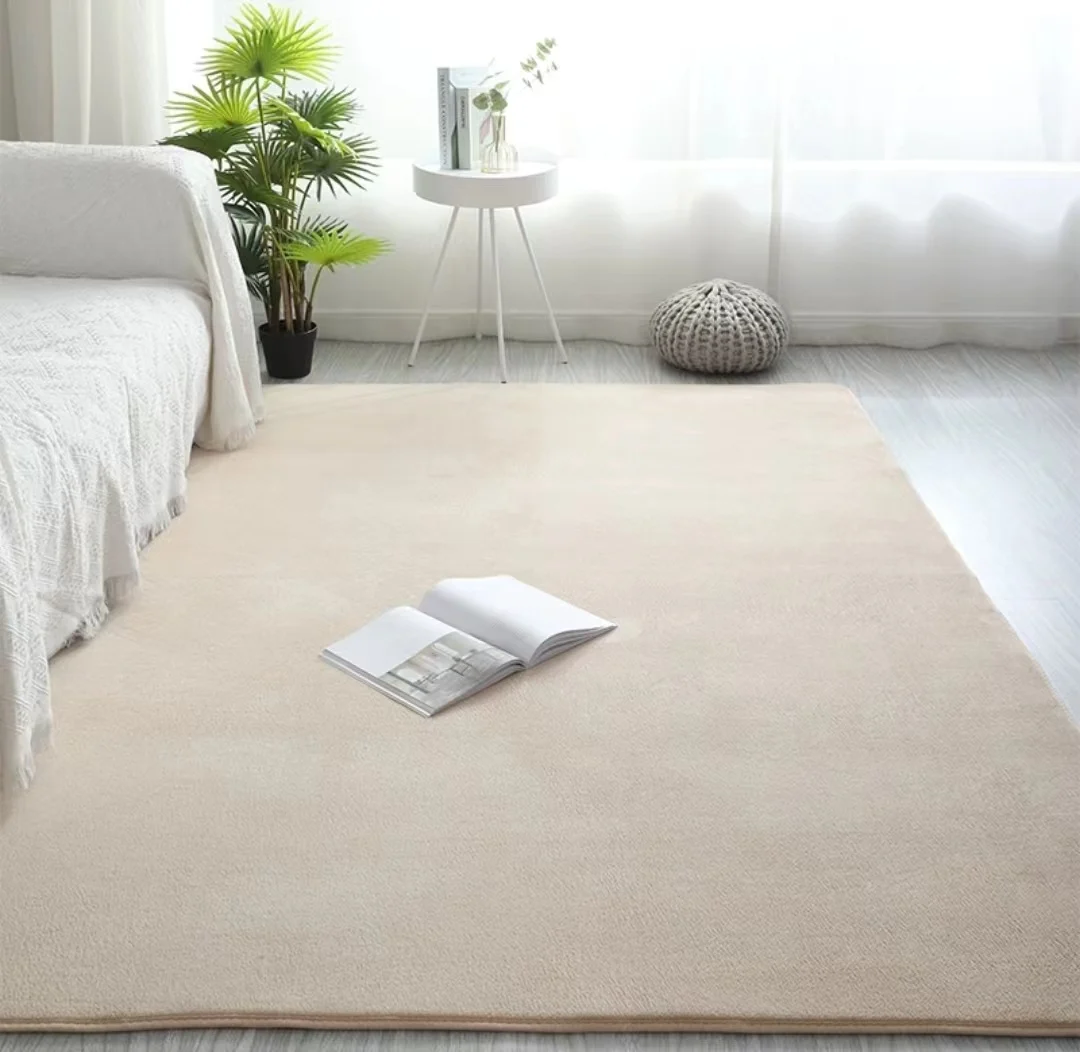 VIKAMA Soft Cozy Japanese Coral Pile Short Pile Carpet Living Room Bedroom Children Play Reading Non-slip Floor Mat