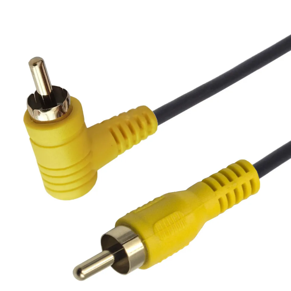 90 Degree RCA Cable Right Angle  RCA Cable Male to Male Vidio Audio Cable GoldConnectors for Home Theater, HDTV, Home Stereo