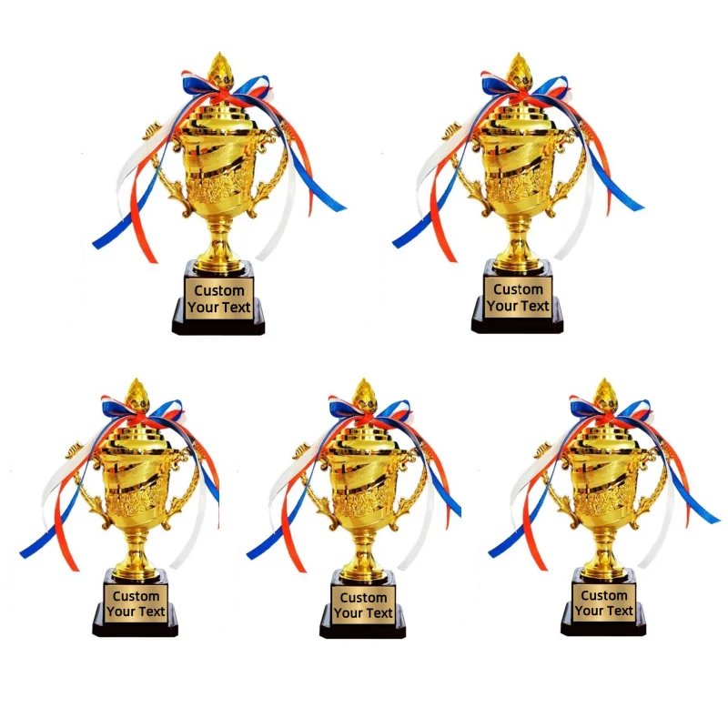 حزمة 1/3/5 قابلة للتخصيص، جائزة كأس ذهبية صغيرة للأطفال، كوب كرة قدم بلاستيكي صغير مقاس 7 بوصة للفائزين والرياضة للأطفال البالغين