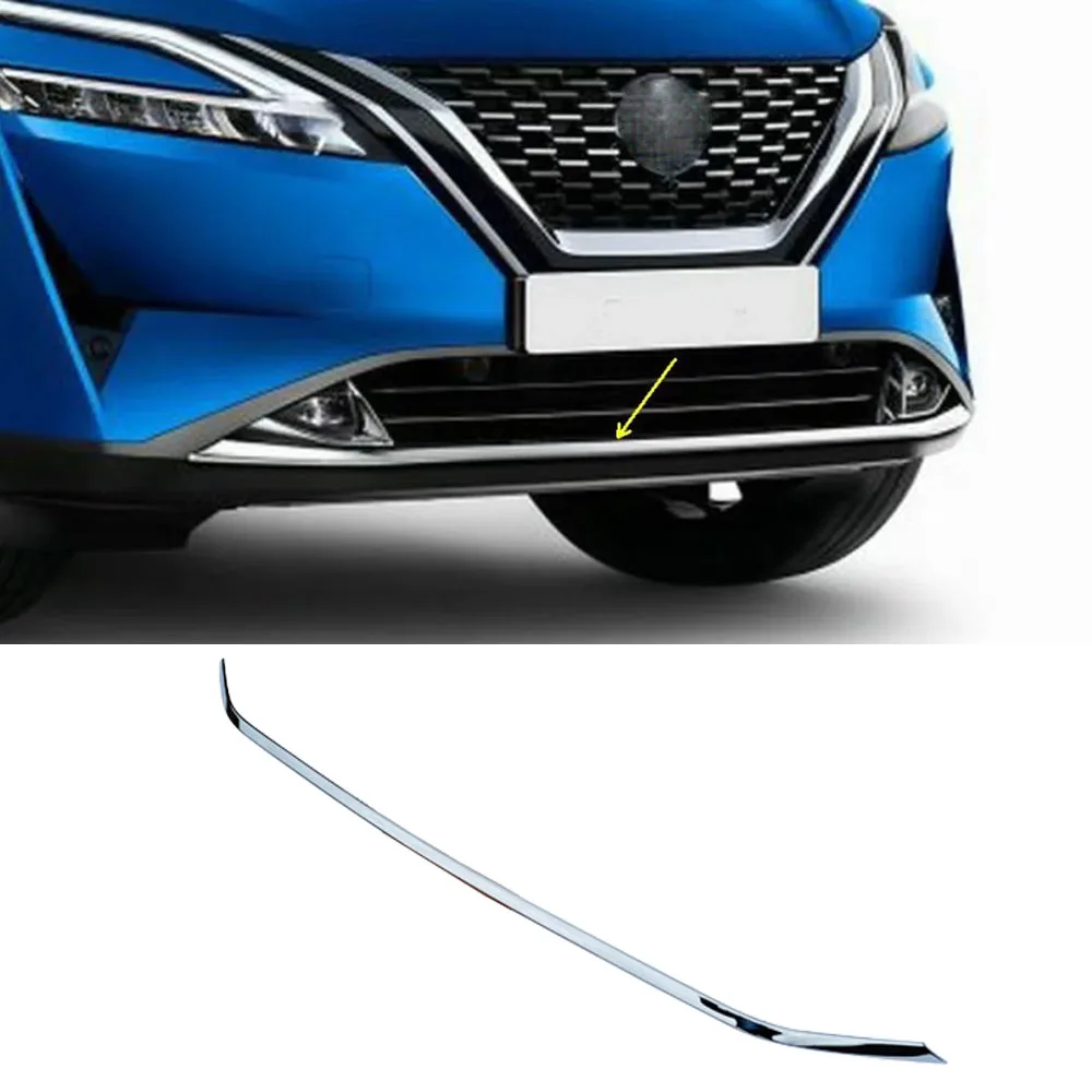 

For Nissan Qashqai J12 2022 2023 2024 2025 ABS Front Bumper Trim Strip Cover Decoration Frame Sticker Auto Exterior Accessories