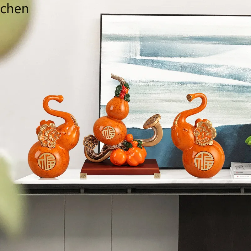 HXL Gourd Ornament Living Room TV Cabinet Wine Cabinet Decoration Good Meaning Gift