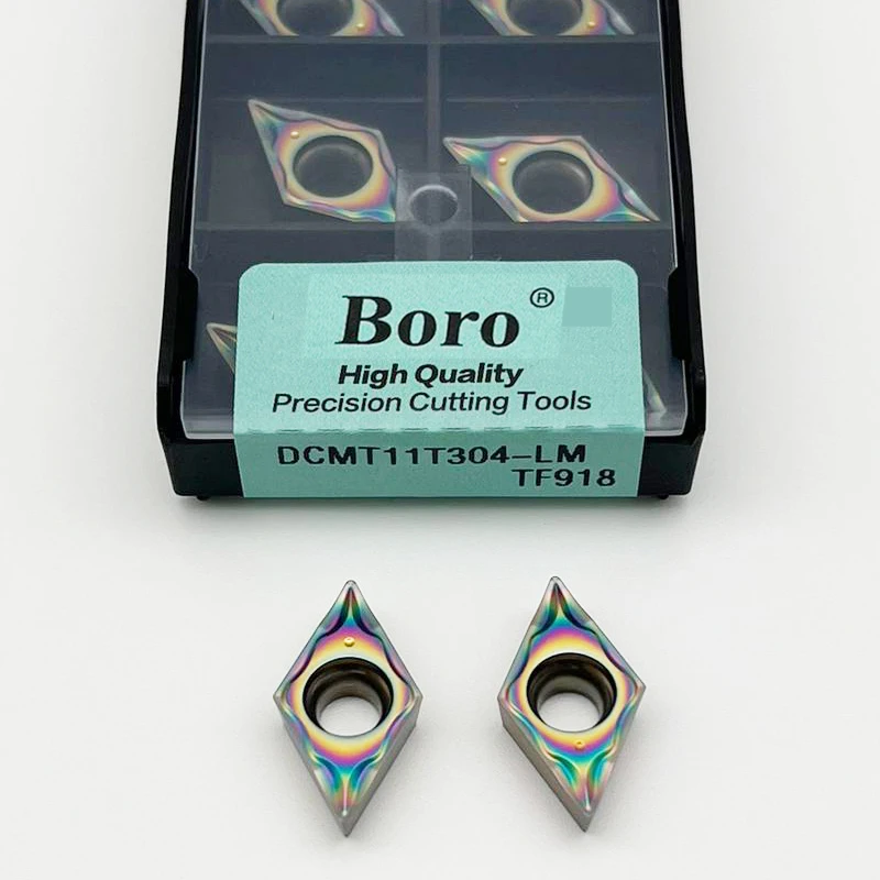 DCMT 070204   DCMT 070208   DCMT11T304 DCMT11T308 LM TF918 Inserto in metallo duro DCMT Utensile per tornitura interna per acciaio temprato