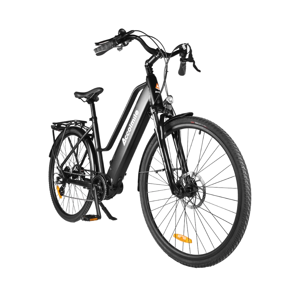 دراجة كهربائية للمدينة من طراز eCITY بقدرة 250 وات Bafang منتصف المحرك 28 بوصة للنساء والرجال في المناطق الحضرية دراجة مساعدة مع بطارية معتمدة من الاتحاد الأوروبي