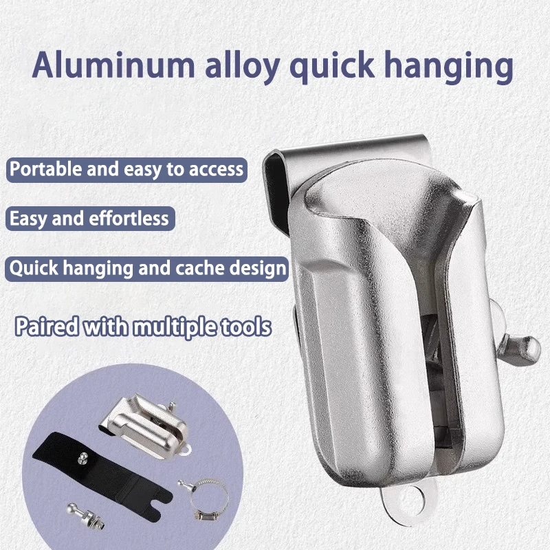 Aluminum Alloy Power Tools Quick Hanging Electrician Professional Portable Waist Tool Storage Anti-fall Anti-slip Hook Accessory