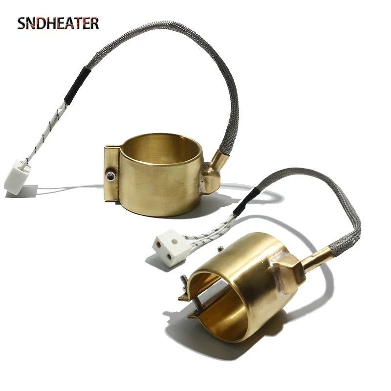 SNDHEATER Industrial Electric Copper Heating Coil 38x25-60mm 40x25-60mm Brass Heater Element 220V 120W 260W 300W for Granulator
