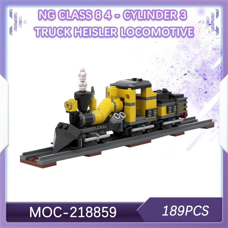 

189 шт. мини-поезд NG Class 8 4 - цилиндр 3 - грузовик, холодильник, локомотив, строительный блок, модель, украшение из кирпича, подарки MOC-218859