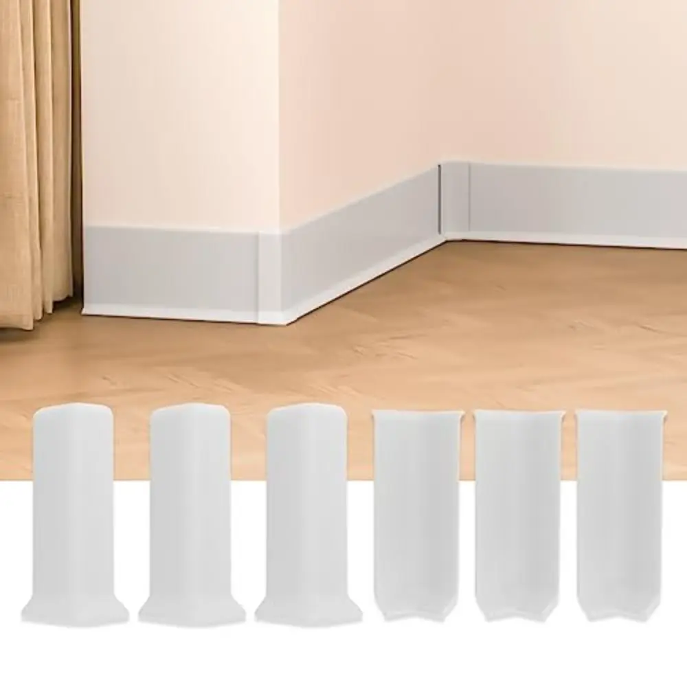 82MM Height Baseboard Corner Blocks Self Adhesive Inside and Outside Corners Wall Base Moulding Trim Connector Skirting Board