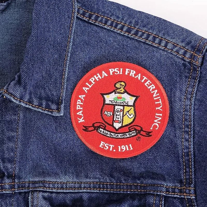 Kappa Alpha Psi Fraternity Guy with Cane Embroidered Appliqué Iron on Greek Blazer Jacket Patches, 4 \