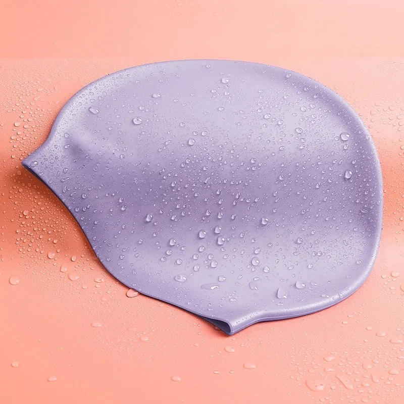 Badekappe aus Silikon, wasserdicht, für Männer, Frauen, Erwachsene, Kinder, Poolkappen, Tauch- und Schwimmausrüstung, elastische Kappen – Detail 10