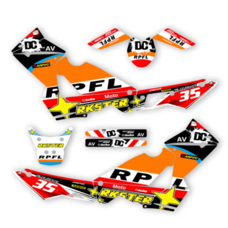 

DSMTECH Custom Motorcycle Graphics For KTM 2003 2004 2005 2006 2007 2008 2009 2010 2011-2016 ADV990 Decal Stickers Kits 003
