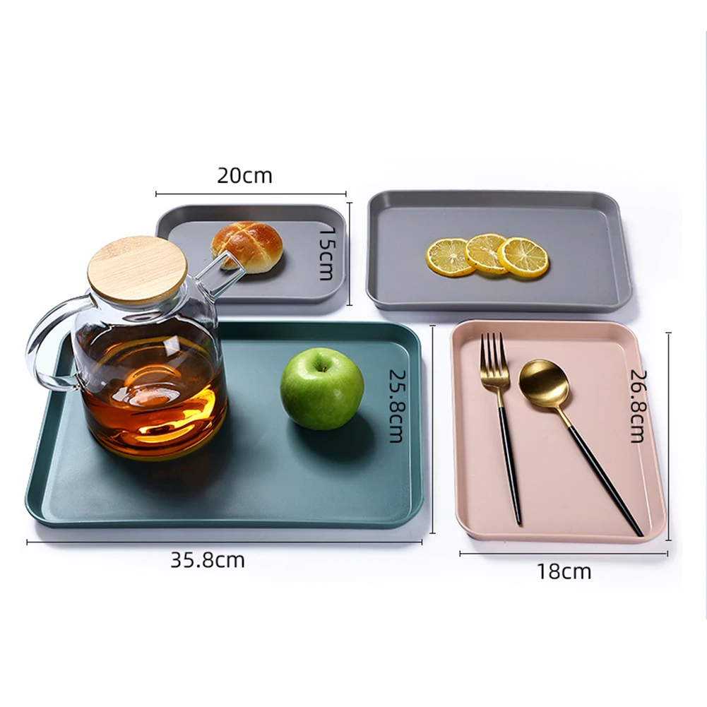 Silicone Plastic Flat Tray 358mm Square Anti-slip Twistable Stand Mobile Holder Bathroom Soap Tray Coffee Tea Cutlery Holder