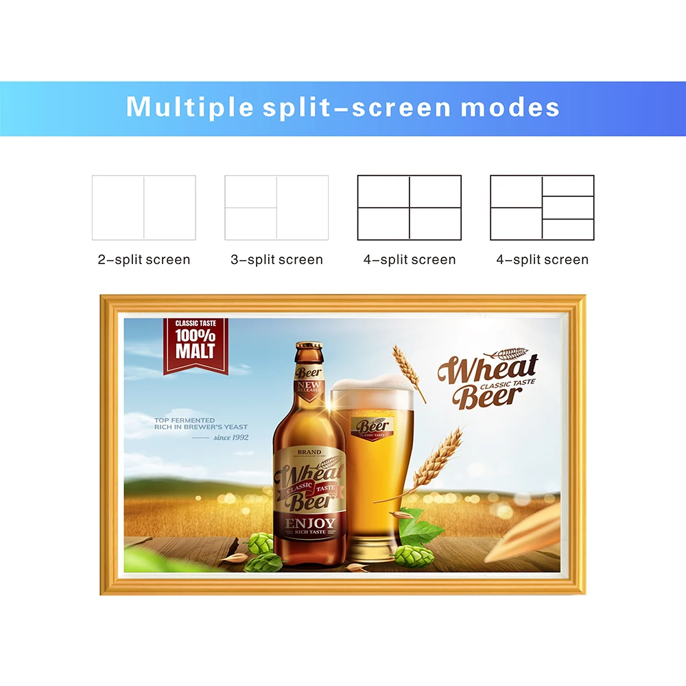 Electronic Picture Frame Screen High-Definition Smart Wall-Mounted Advertising Display Artistic Photo Album All-in-One Display