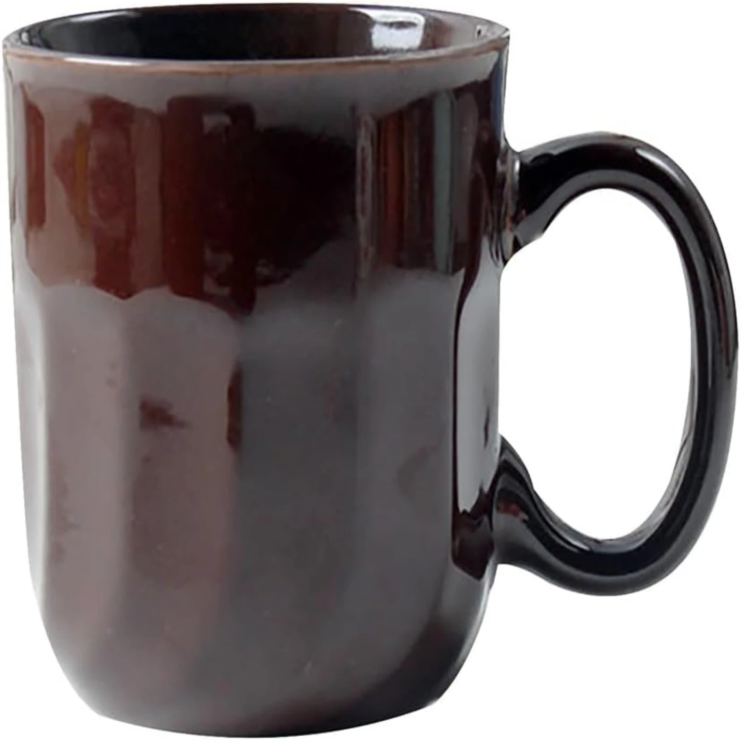 Beautiful, elegant, and stylish brown ceramic coffee mugs set - Microwave and dishwasher safe cups and saucers - Ideal for tea,