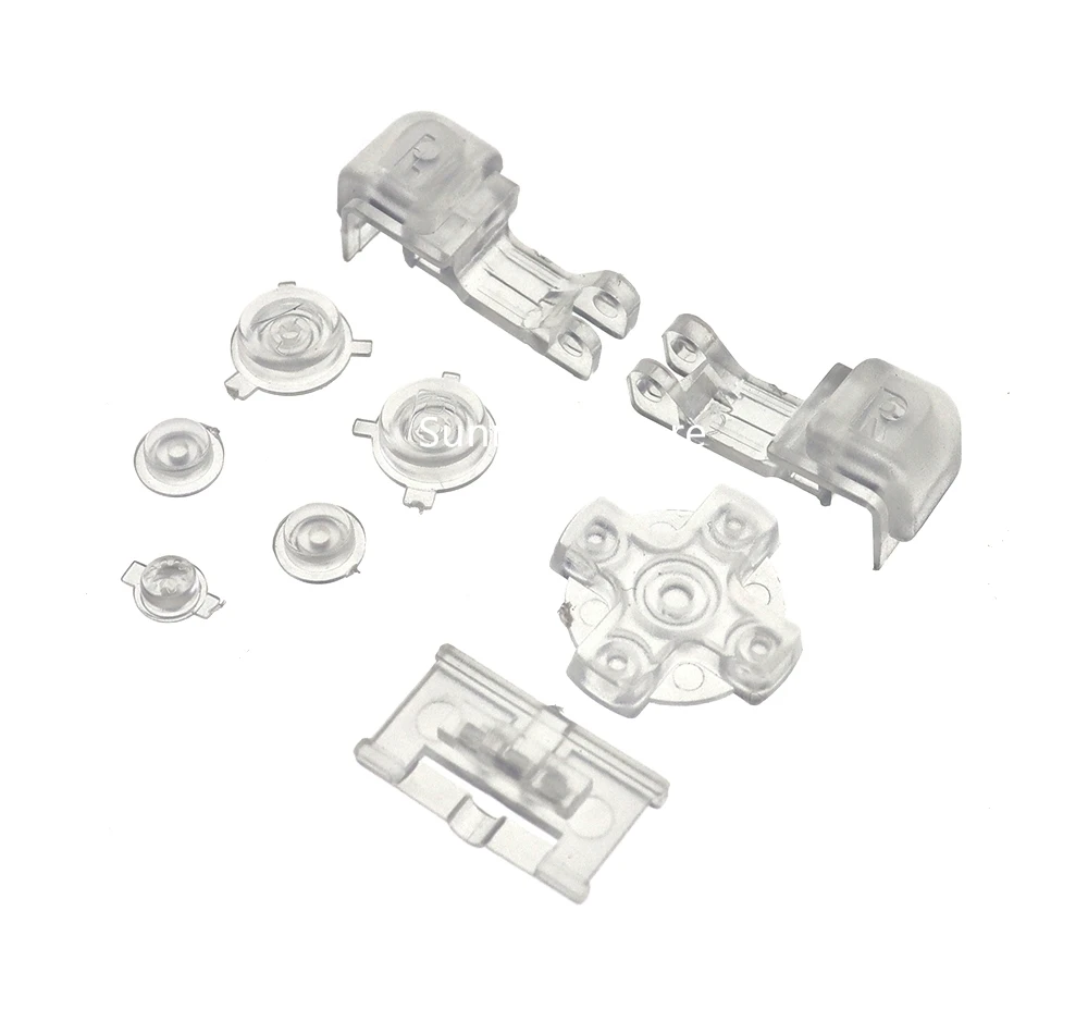 1 Bộ Nhựa Trong Toàn Bộ Nút Cho GBA SP Một B Chọn Bắt Đầu Bật Tắt L R Nút D Miếng Lót Trong Suốt