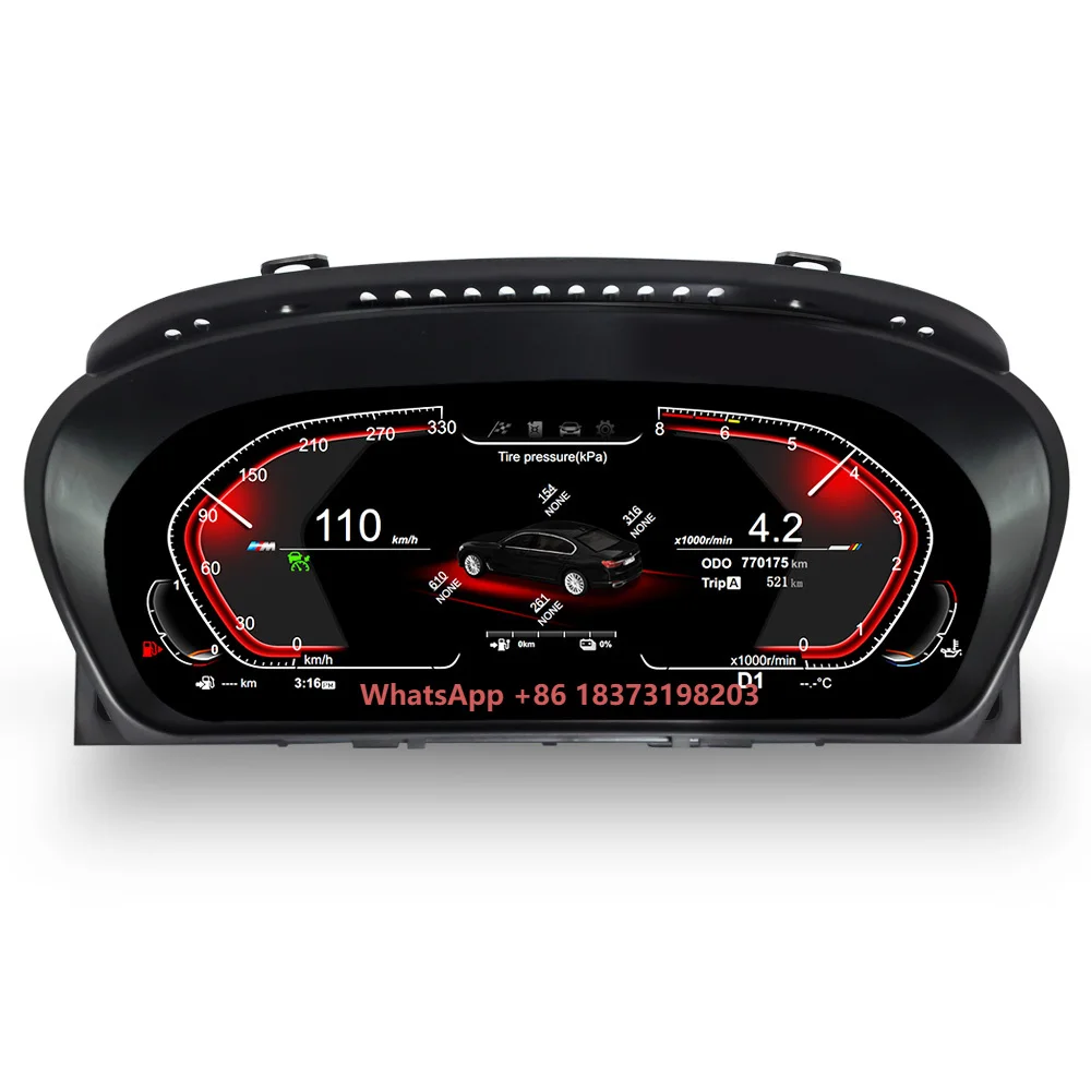 MEKEDE 12INCH Screen 4 Core LCD Dashboard Speedometer Digital Cluster for BMW E60 E61 E63 E64 2003-2009 LINUX System
