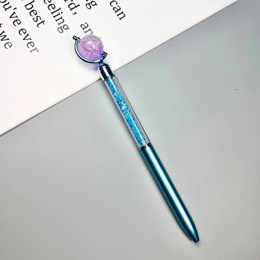 Colorful Crystal Rotating Gel Pens Christmas Gift Shiny Ballpoint Pen Black Ink Pens For School Office Accessories Stationery