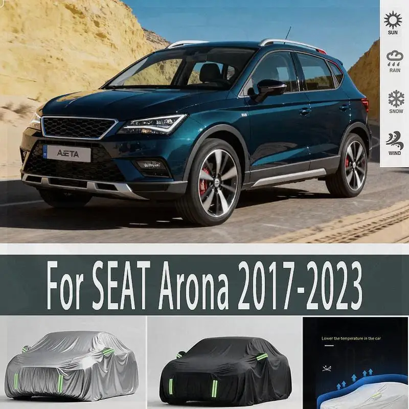 

For Outdoor Protection Waterproof Snow Cover for SEAT Arona 2017 2023 Car Accessories Dustproof Sunshade Car Covers