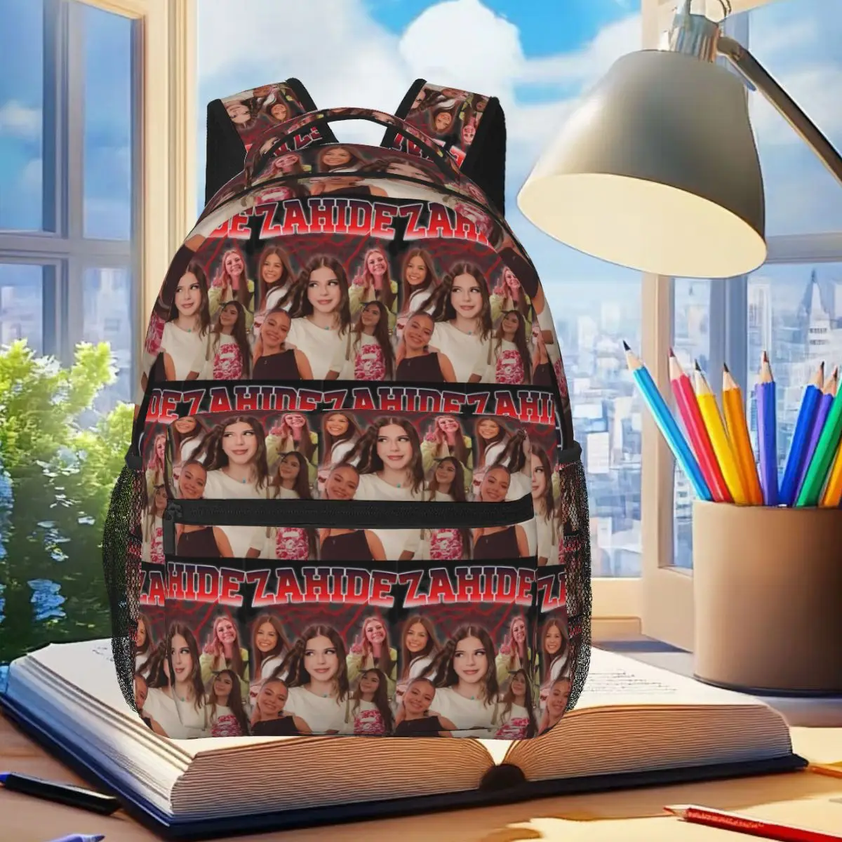 Zahide Merch Graphic Print Backpack Student Boys Girls BookBag Children School Bag Laptop Shoulder Bags for Men Women