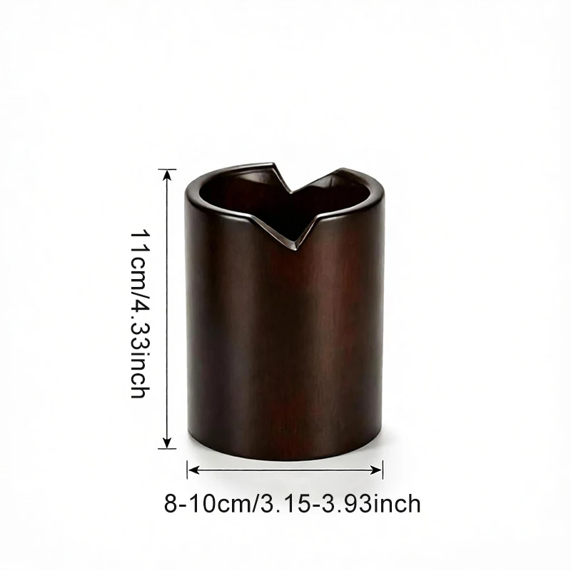 Wooden Pen Holder for Desk Retro Pencil Cup Office Desk Organizer Caddy for Pens, Pencils, Rulers, Markers School Supplies