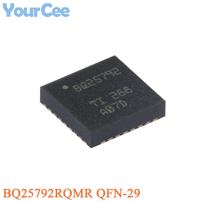 5PCS/1PC BQ25792RQMR QFN-29 BQ25792 Dual Input Selector  USB PD 3.0 OTG Output I2C Controlled 1 to 4 Cell 5A Buck/Boost Charger