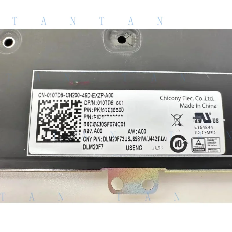 NieuwUSBackitKeyboardForDellLatitude 5420543074207430   En 5420010   TD810TD8 T-T