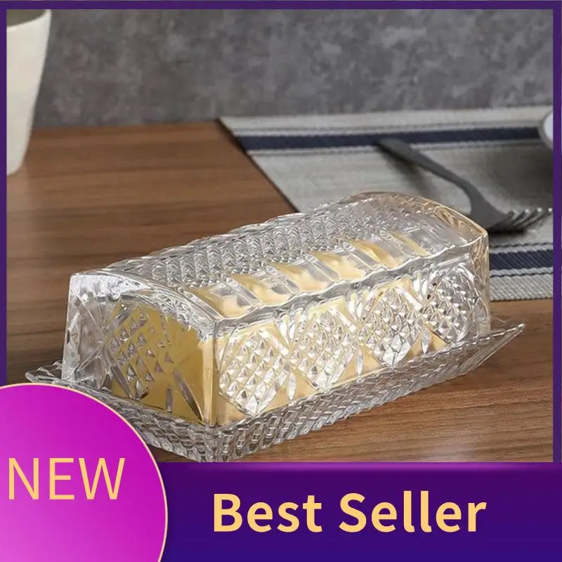 

Glass Butter Dish For Countertop Butter Holder Clear Butter Keeper Container Plate Covered Keeper Holder Serving Cheese