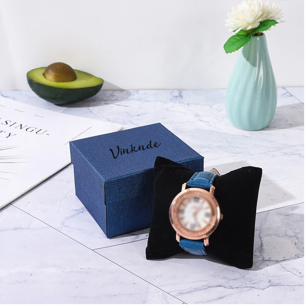 Logo Kraft Square Cardboard Present Boxes  Jewelry Packaging Case for Bangle Wrist Watch Ideal for Wedding Christmas Gift