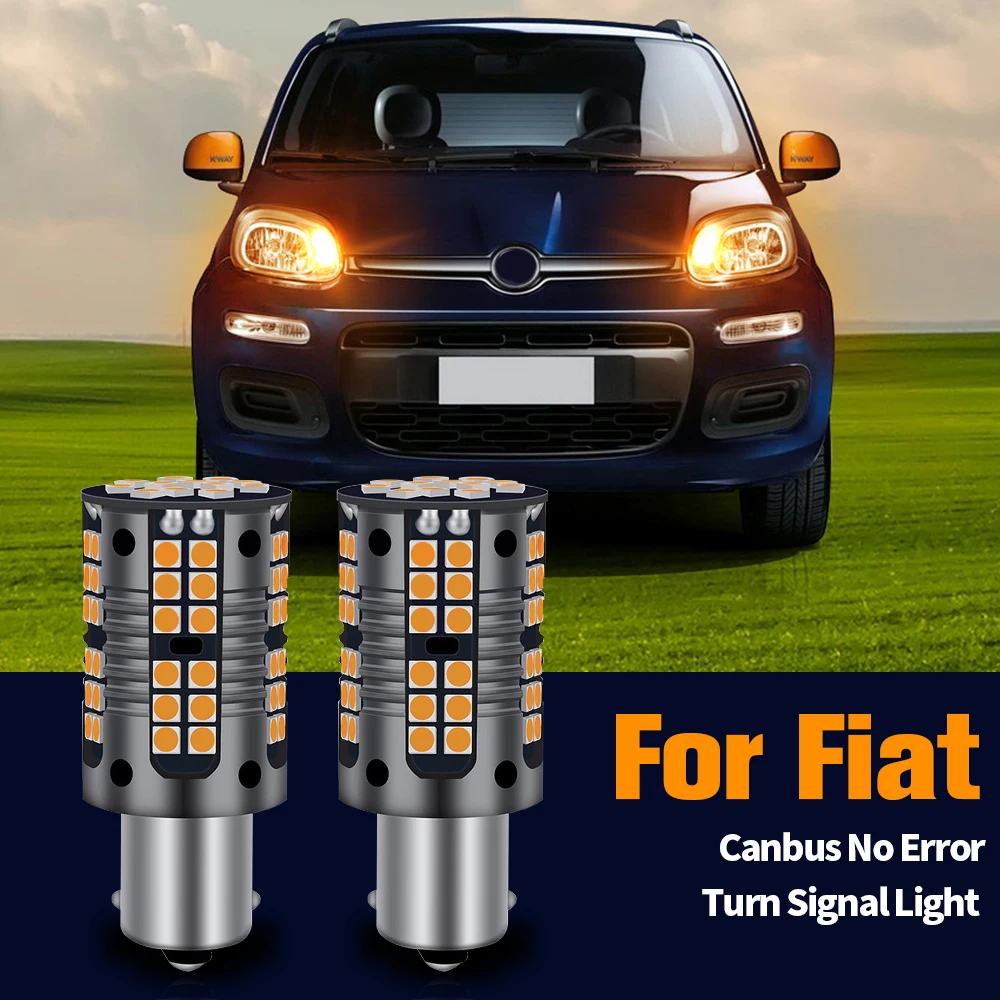 2pcs LED Turn Signal Light Blub Lamp Canbus PY21W 7507 BAU15S For Fiat Croma Ducato Idea Panda 2004-2019 Punto Siena 1998-2012