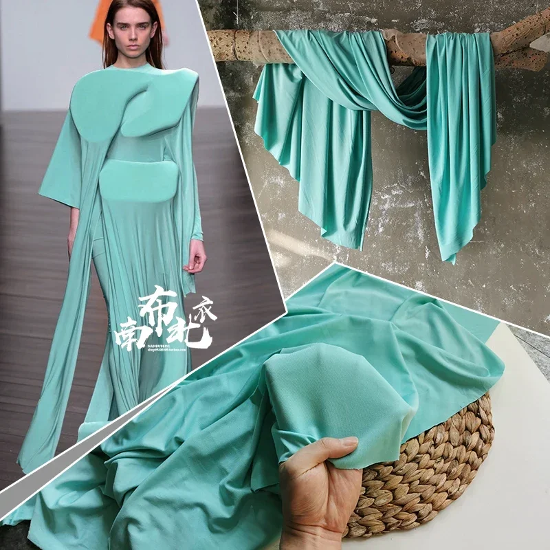 

Matte Four Sided Elastic Knitted Fabric Dress Polyester Spandex Material Cloth Per Meter Apparel Sewing Diy