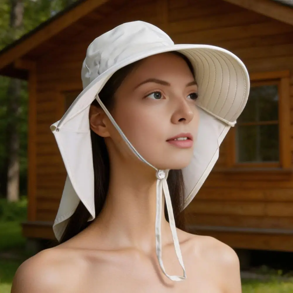 Foldable Beach Hat with Neck Flap Women Sun Hat with Neck Flap Wide Brim Packable Beach Hat Uv Protection Travel for Hiking