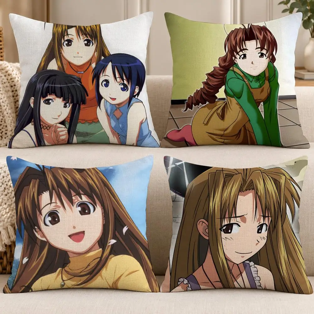 Anime Japanese Manga L-Love Hina Cushion Cover Soft Short Plush throw pillow Sofa Bedroom Den Car Dorm Decor Gifts