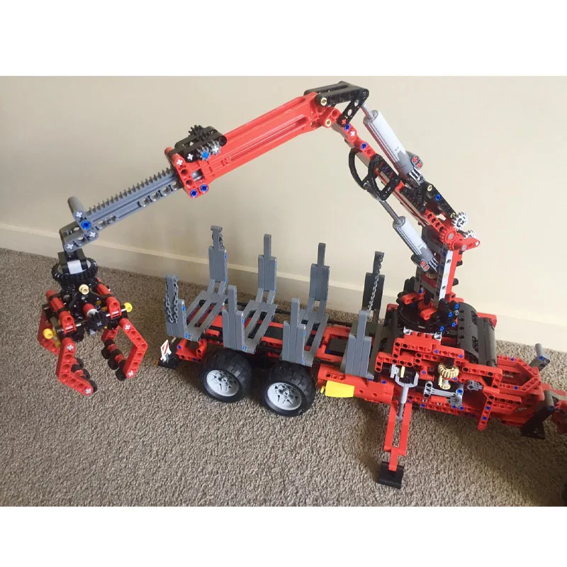 

MOC-7836 Новая модель строительного крана для городского лесопарка с двухосным прицепом, 1243 детали, конструктор MOC, подарок на день рождения для мальчиков и детей