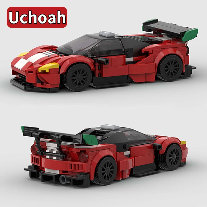 MOC 488 GT3 332pcs Red Supercar Model Educational Building Blocks Toy Children's Gift