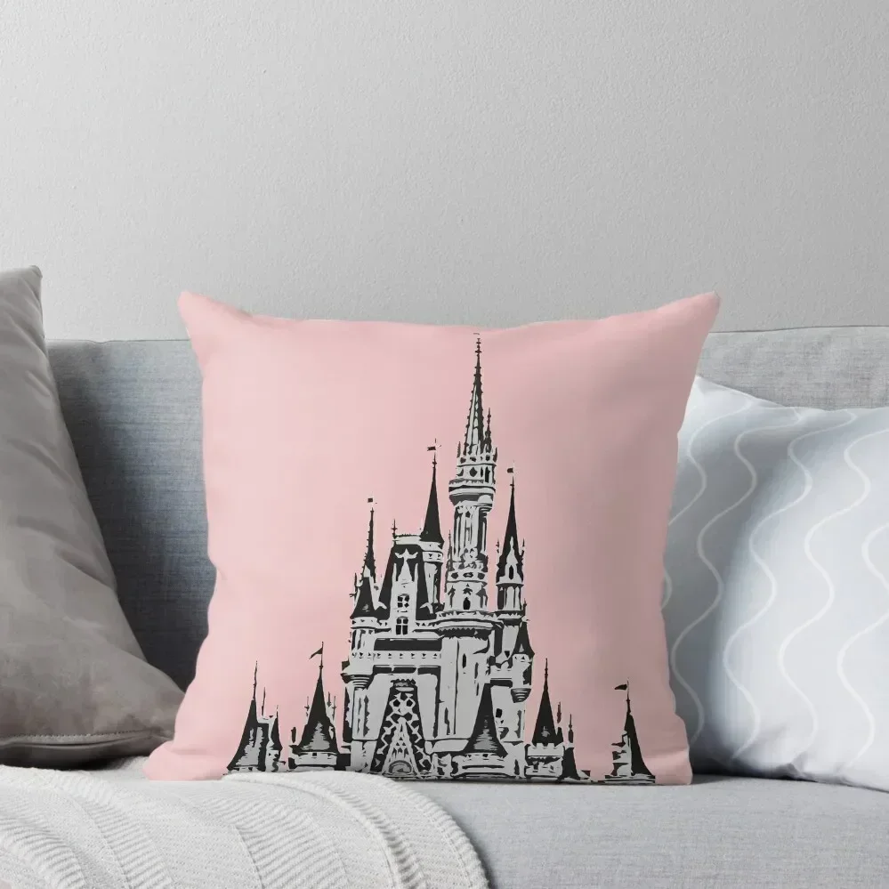 Magic Castle II Millennial Pink Throw Pillow Decorative Cushion Cushions Cover pillow