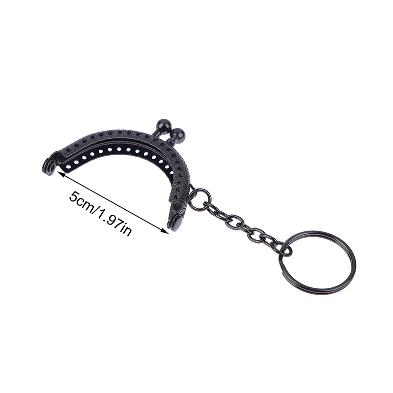 5CM Metal Coin Purse Frame For Bag With Key Ring Hardware Kiss Clasp To The Bag Wallet Clutch Bags Sew Accessories