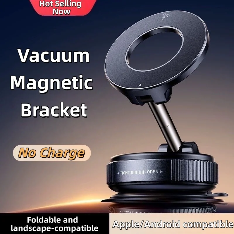 Support de téléphone magnétique pliable Compatible, ventouse sous vide Magsafe 360 °   Support de camion de voiture rotatif ajustement universel Portable