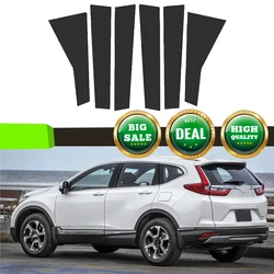 For HONDA CRV 2017 2018 2019 2020 2021 2022 Chrome/Glossy Black Car Window Door Column Center B C Pillar Post Cover Trim Sticker
