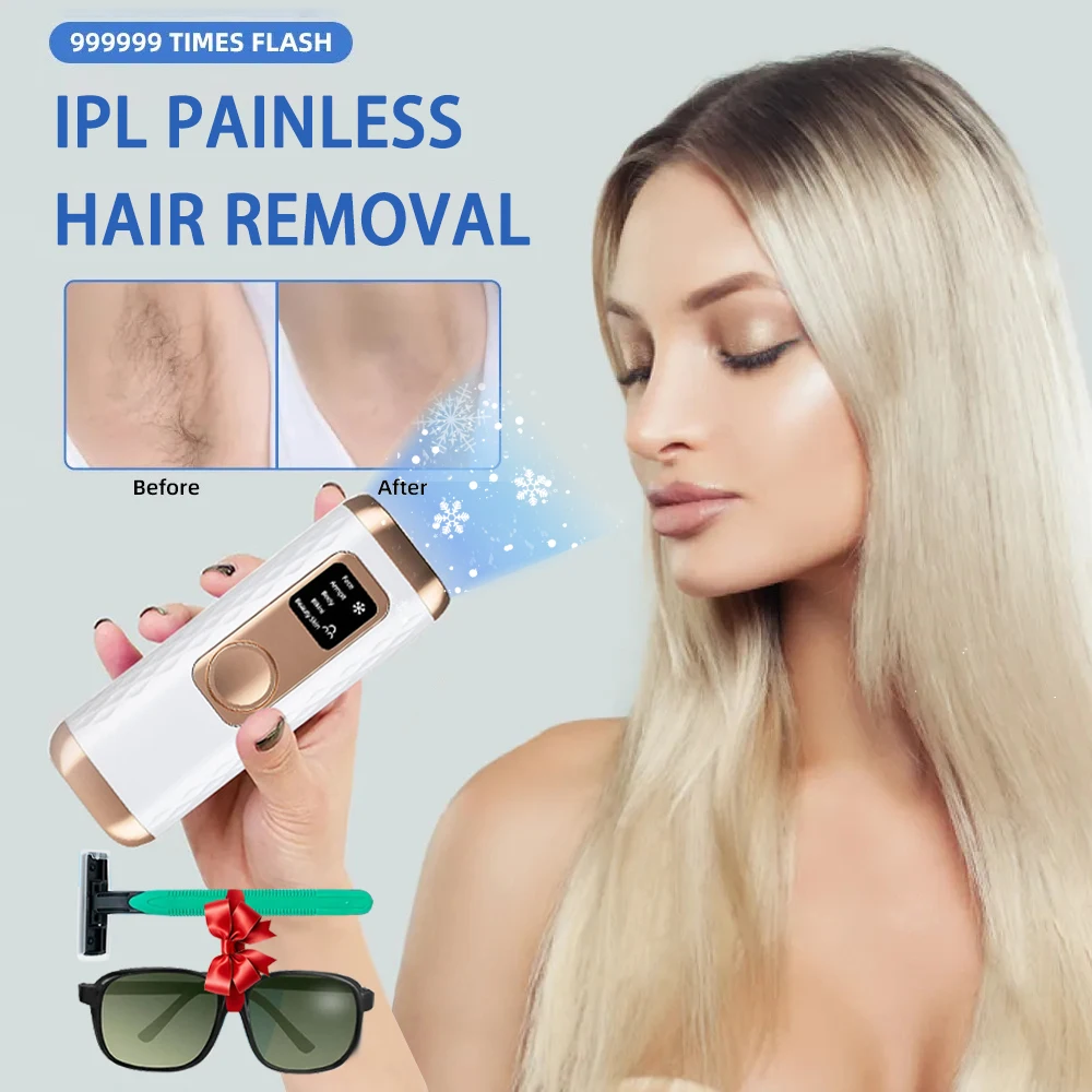 

IPL Depilator Laser Epilator Ice Cooling Painless For Women Hair Removal Home Use Devices For Men Women